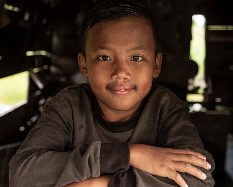 Rajib smiling after cleft surgery